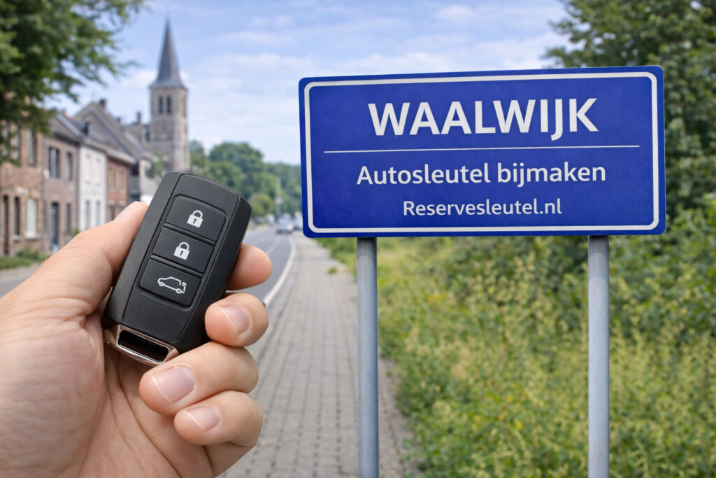Autosleutel bijmaken in Waalwijk op locatie - Reservesleutel.nl